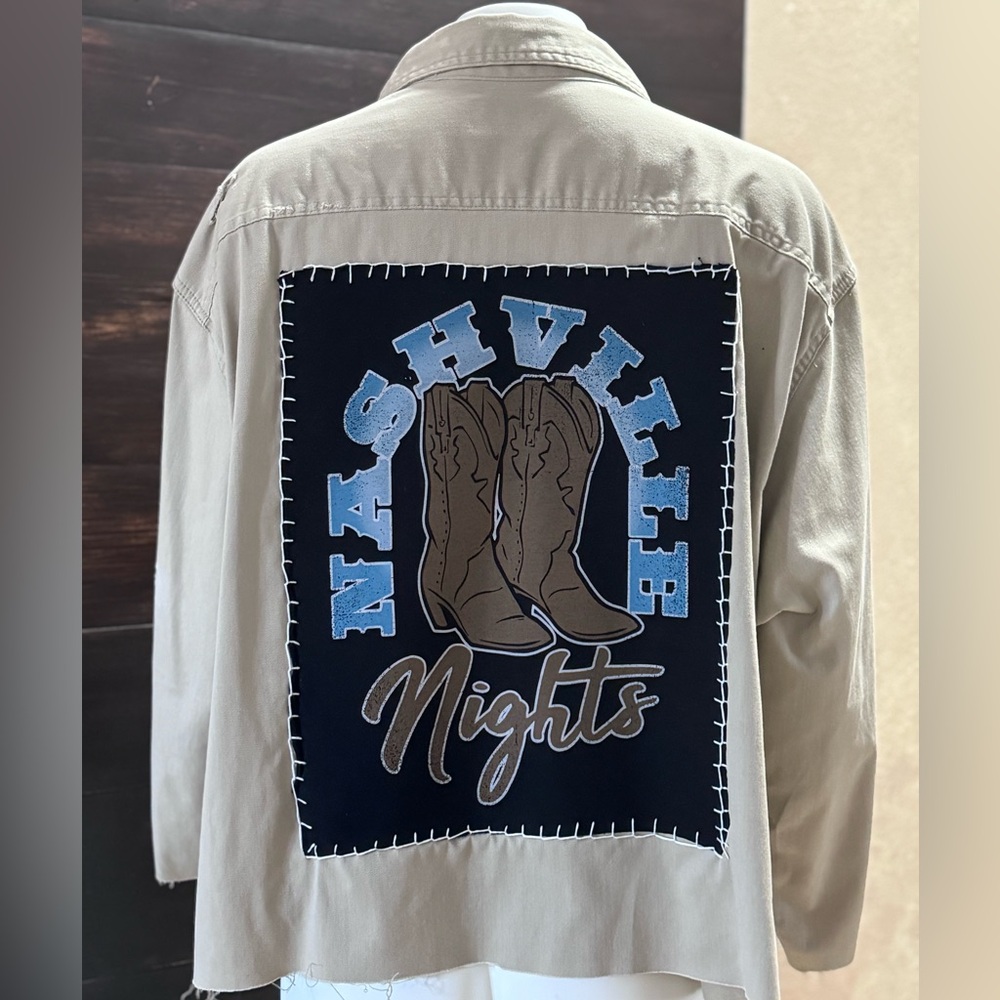 Nashville Nights Tan Wrangler Oversized Shirt Jacket-Comfort and Country